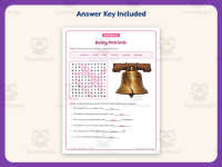Patriotic Word Search Worksheet – 3rd Grade America & Government preview 3