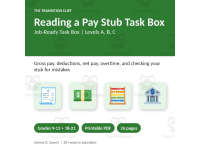 Pay Stub Reading Task Box: Paycheck Math for Transition preview