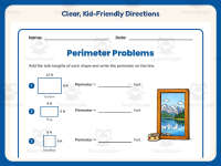 Perimeter Real Life Scenarios Worksheet – 2nd-5th Grade Measurement preview 4