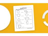 Perimeter Shape Problems Worksheet resource preview on a decorative background.