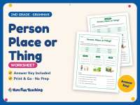Person Place or Thing Worksheet – 2nd Grade Nouns Practice preview
