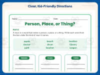 Person Place or Thing Worksheet – 2nd Grade Nouns Practice preview 4