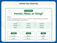 Person Place or Thing Worksheet – 2nd Grade Nouns Practice preview 7