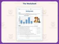 Pet Day Data Worksheet – 3rd Grade Animals & Graphing Practice preview 2