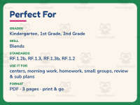 Phonemes Worksheet – 1st Grade Blends & Consonants Practice preview 6