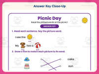 Picnic Day Rebus Worksheet – Preschool Reading Practice + Answer Key preview 7