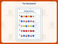 Pictures Patterns Worksheet – Kindergarten Math Practice + Answer Key preview 2