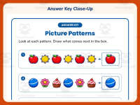 Pictures Patterns Worksheet – Kindergarten Math Practice + Answer Key preview 7