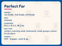 Pillbugs Reading Comprehension Worksheet – 2nd Grade Animals Practice preview 6