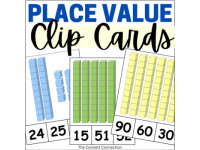 Place Value Clip Cards for Two Digit Numbers preview