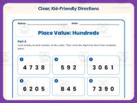 Place Value Hundreds Worksheet – 3rd Grade Math Practice + Answer Key preview 4