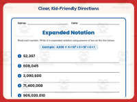 Place Value Standard Expanded Worksheet – 5th Grade Math Practice preview 4