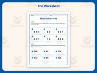 Place Value Tens Worksheet – 2nd Grade Math Practice + Answer Key preview 2