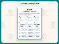 Place Value Thousands Worksheet – 4th Grade Math Practice + Answer Key preview 3