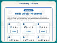 Place Value Thousands Worksheet – 4th Grade Math Practice + Answer Key preview 7