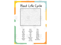Plant Life Cycle Word Search and Word Scramble Worksheets preview