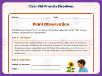 Plant Observation Worksheet – 3rd Grade Note Taking & Plants Practice preview 4