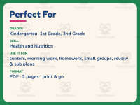 Plant Parts We Eat Worksheet – 1st Grade Health and Nutrition & Plants preview 6