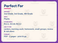 Plants KWL Graphic Organizer – 3rd Grade KWL and KWHL Practice preview 6