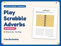 Play Scrabble Adverbs Worksheet – 2nd-4th Grade Grammar Practice preview