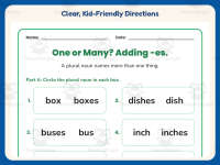 Plural Noun Adding ES Worksheet – 2nd Grade Nouns Practice preview 4