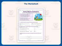 Poetry Rhyme and Rhythm Worksheet – 2nd Grade Rhyming Practice preview 2