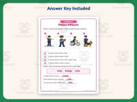 Police Officers Matching Worksheet – 1st Grade Community & People preview 3