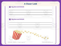 Popcorn Concept Map Graphic Organizer Worksheet – 3rd Grade Practice preview 3