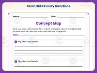 Popcorn Concept Map Graphic Organizer Worksheet – 3rd Grade Practice preview 4