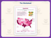Population Map Worksheet – 3rd Grade America & Community Practice preview 2