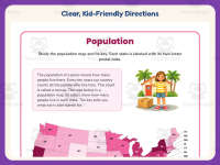 Population Map Worksheet – 3rd Grade America & Community Practice preview 4