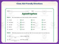 Possession & Contraction Apostrophe Worksheet – 3rd Grade Punctuation preview 4