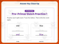 Pre-Primer Sight Words A to F Worksheet – Kindergarten Dolch Words preview 7