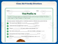 Prefix RE Worksheet – 2nd Grade Prefixes Practice + Answer Key preview 4