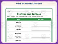 Prefixes and Suffixes Root Words Worksheet – 3rd Grade Grammar preview 4