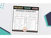 Printable Simple Present Tense Verbs Grammar Worksheets for Grade 2, 3 preview
