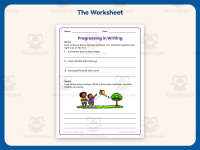 Progress in Writing Worksheet – 2nd Grade Essays & Lined Paper preview 2