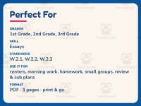 Progress in Writing Worksheet – 2nd Grade Essays & Lined Paper preview 6