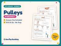 Pulleys Worksheet – 4th Grade Energy & Force Practice + Answer Key preview