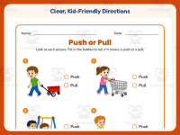 Push or Pull Force Worksheet – Kindergarten Force and Motion Practice preview 4