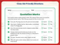 Quotation Marks Worksheet – 5th Grade Punctuation Practice preview 4