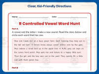 R-Controlled Vowels Word Hunt Worksheet – 2nd Grade Fluency Practice preview 4