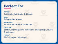 R-Controlled Vowels Word Hunt Worksheet – 2nd Grade Fluency Practice preview 6
