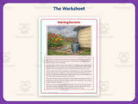 Raining Buckets Reading Comprehension Worksheet – 3rd Grade Weather preview 2