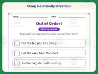 Raking The Leaves Sequencing Worksheet – 1st Grade Summarizing preview 4