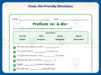 Re- and Dis- Prefixes Worksheet – 2nd Grade Grammar Practice preview 4