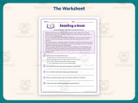 Reading a Book Reading Comprehension Worksheet – 4th Grade Practice preview 2