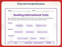 Reading Informational Texts Worksheet – 5th Grade Genres Practice preview 4