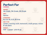 Reading Informational Texts Worksheet – 5th Grade Genres Practice preview 6