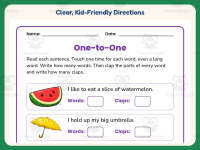 Reading One to One Words Worksheet – 1st Grade Fluency Practice preview 4